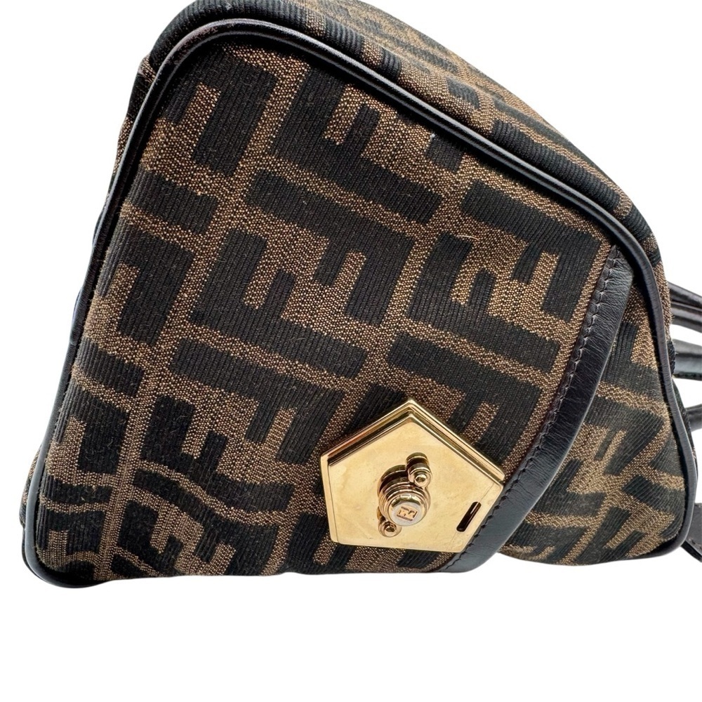 Fendi Zucca Brown and Black Satchel | Very Good Condition - Picture 5 of 15